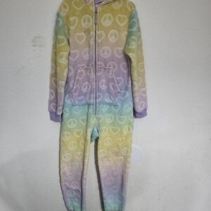 Magic Pastel Peace and Hearts Kids Footie